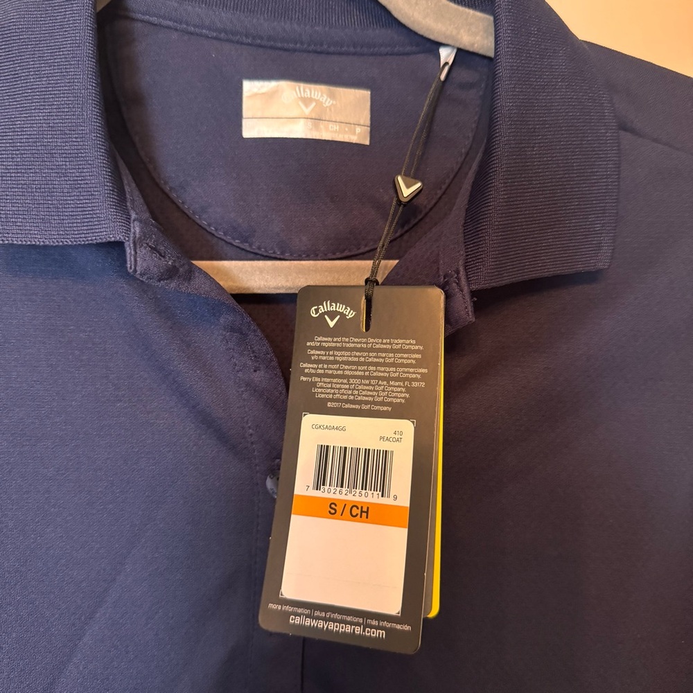 Callaway Women’s Sleeveless Golf Polo Shirt Size Small – Navy Blue (Peacoat) NWT - Picture 2 of 3